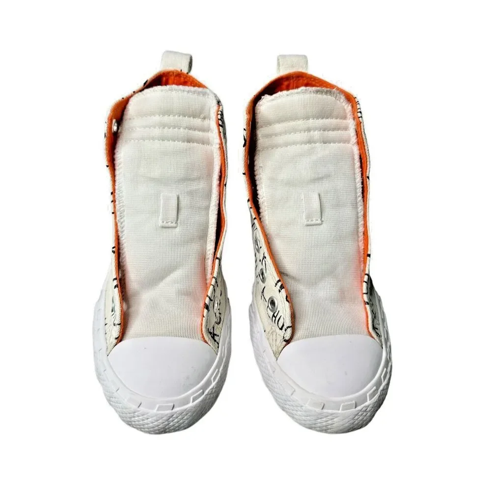 CONVERSE Not‎ A Chuck Youth White Canvas Sneakers 373170C Size 2